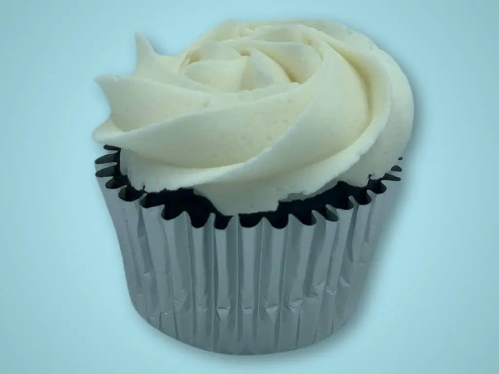 Chocolate Mini Cupcakes (Vanilla Frosting)