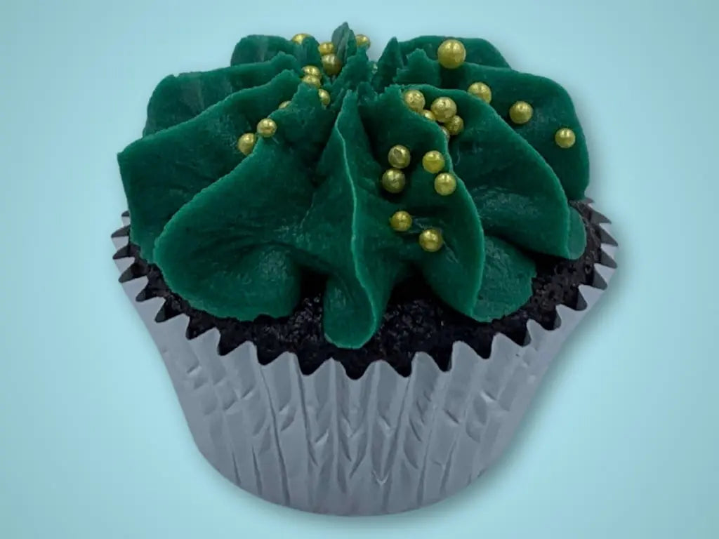 Deluxe Christmas Mini Cupcakes (Vanilla Frosting)