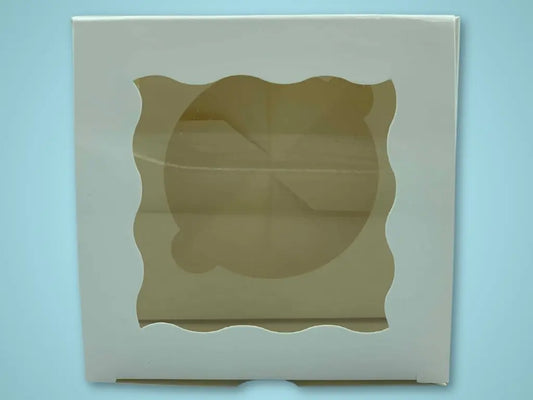 1 Regular Cupcake Box (White Gloss) 9 x 9 x 8.1cm (Boxes) - Tastybake