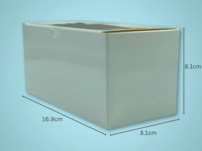 2 Regular Cupcake Box (White Gloss) 16.9 x 8.1 x 8.1cm (Boxes) - Tastybake