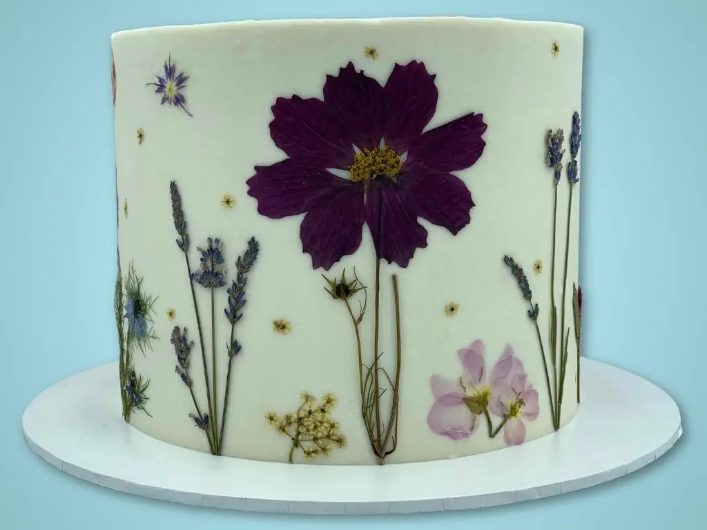 Pressed Flower Wedding Cake (Cakes) - Tastybake