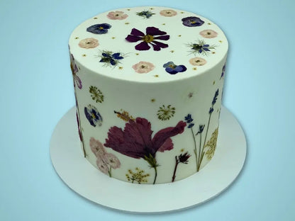 Pressed Flower Wedding Cake (Cakes) - Tastybake