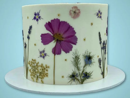 Pressed Flower Wedding Cake (Cakes) - Tastybake