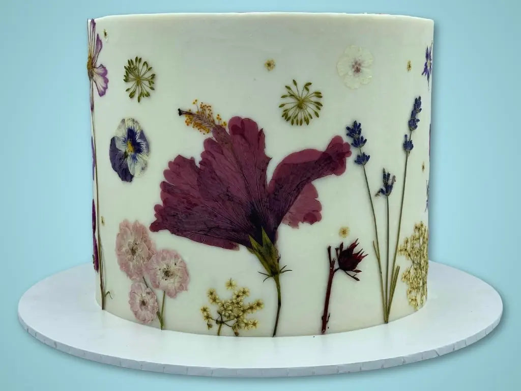 Pressed Flower Wedding Cake (Cakes) - Tastybake