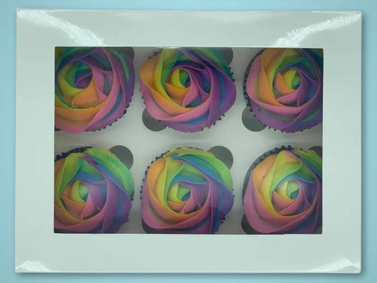 Rainbow Cupcakes (Vanilla Frosting)