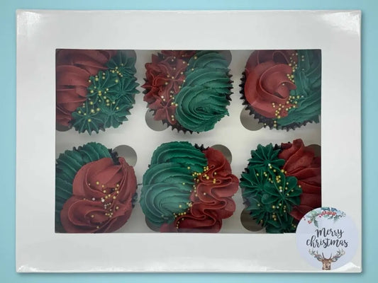 Deluxe Christmas Cupcakes (Vanilla Frosting)