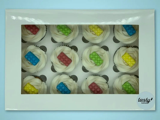 Building Block Cupcakes (Vanilla Frosting)