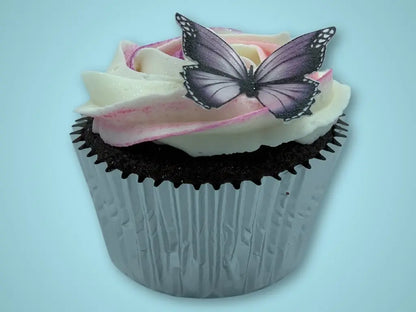 Streaked Butterfly Cupcakes (Vanilla Frosting)