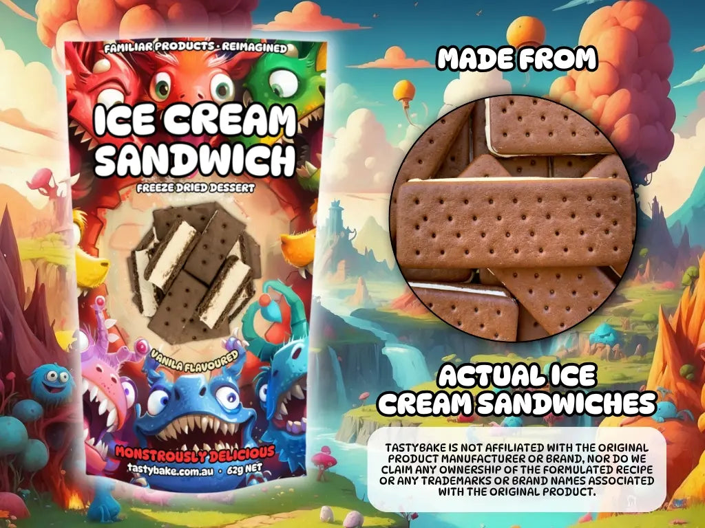 Ice Cream Sandwich (Vanilla) (Freeze Dried Ice Cream) - Tastybake