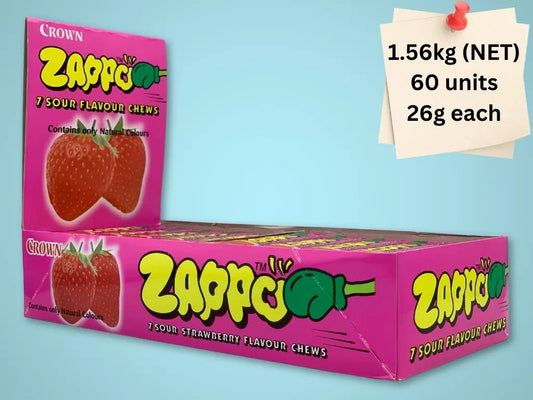 Zappo Chews Box (Sour Strawberry)