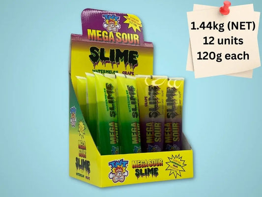 Mega Sour Slime Box (Watermelon & Grape)