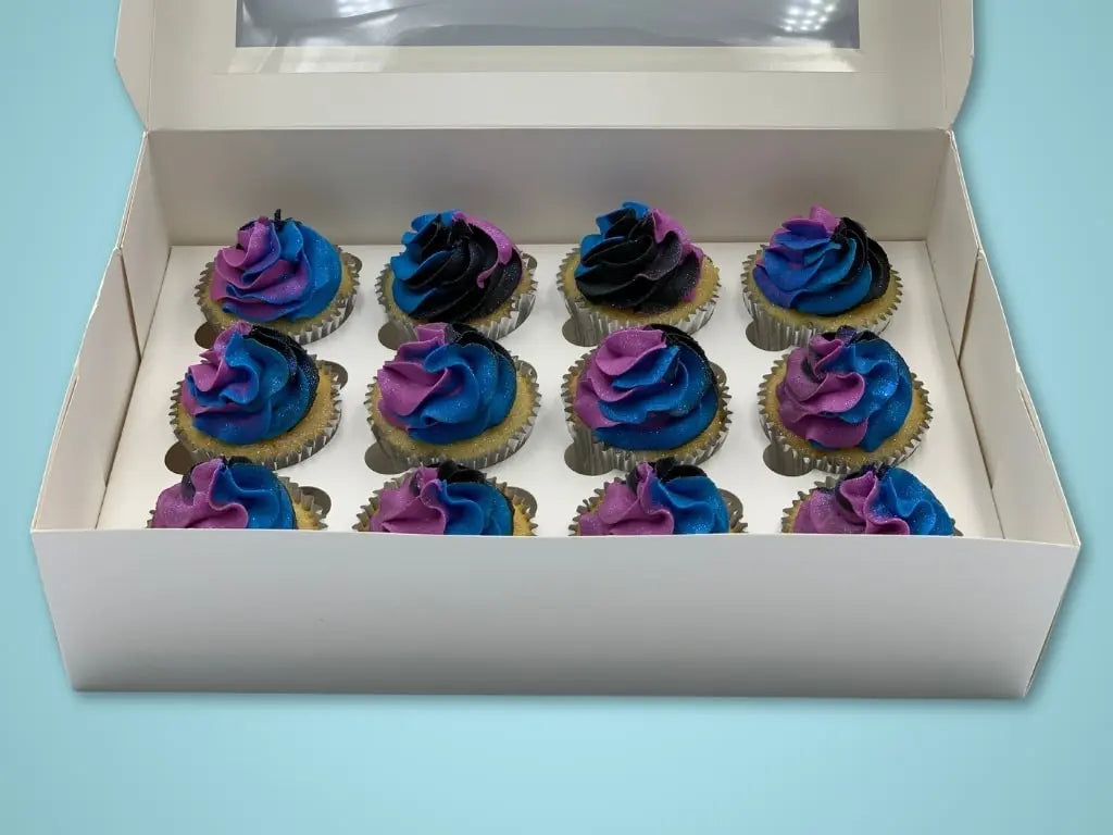 Cosmic Mini Cupcakes (Vanilla Frosting)