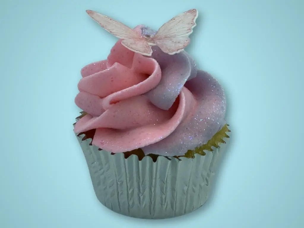 Marbled Butterfly Mini Cupcakes (Vanilla Frosting)